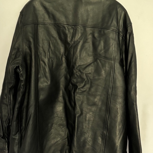 Vintage Men's Leather Jacket; Black; XXL size - Picture 3 of 14